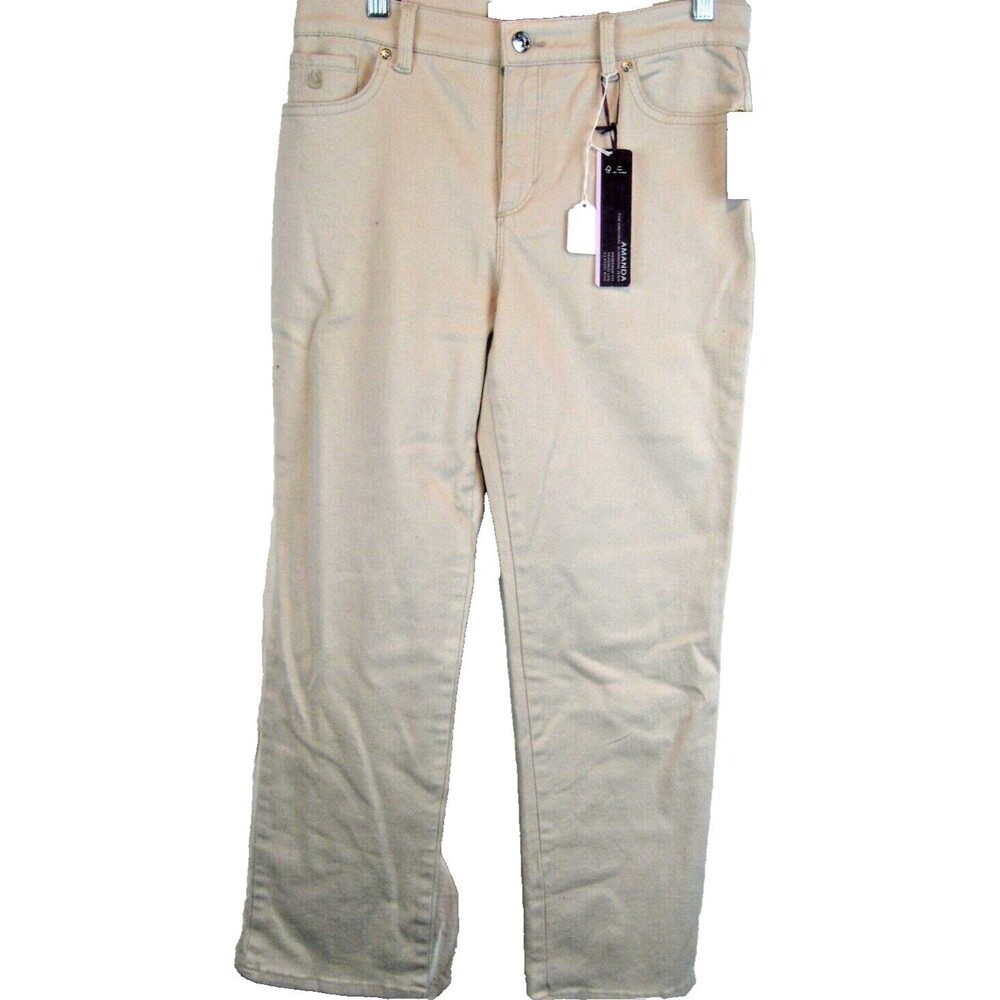 Womens NWT Vanderbilt Amanda Tan Tapered Leg Skinny Jeans sz 8P 30x25x9r)